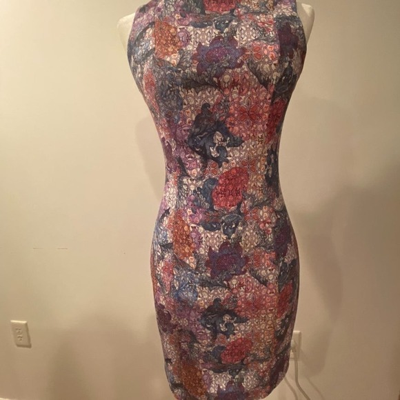 Ladies H&M Sleeveless Multi-Color Dress Size 4 - Picture 3 of 5